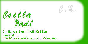 csilla madl business card